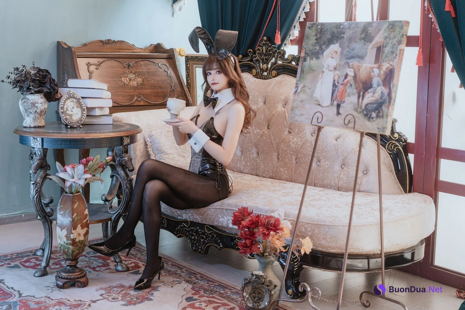 Coser@鹿八岁 – 豹纹透明兔女郎2.0 - 写真 14