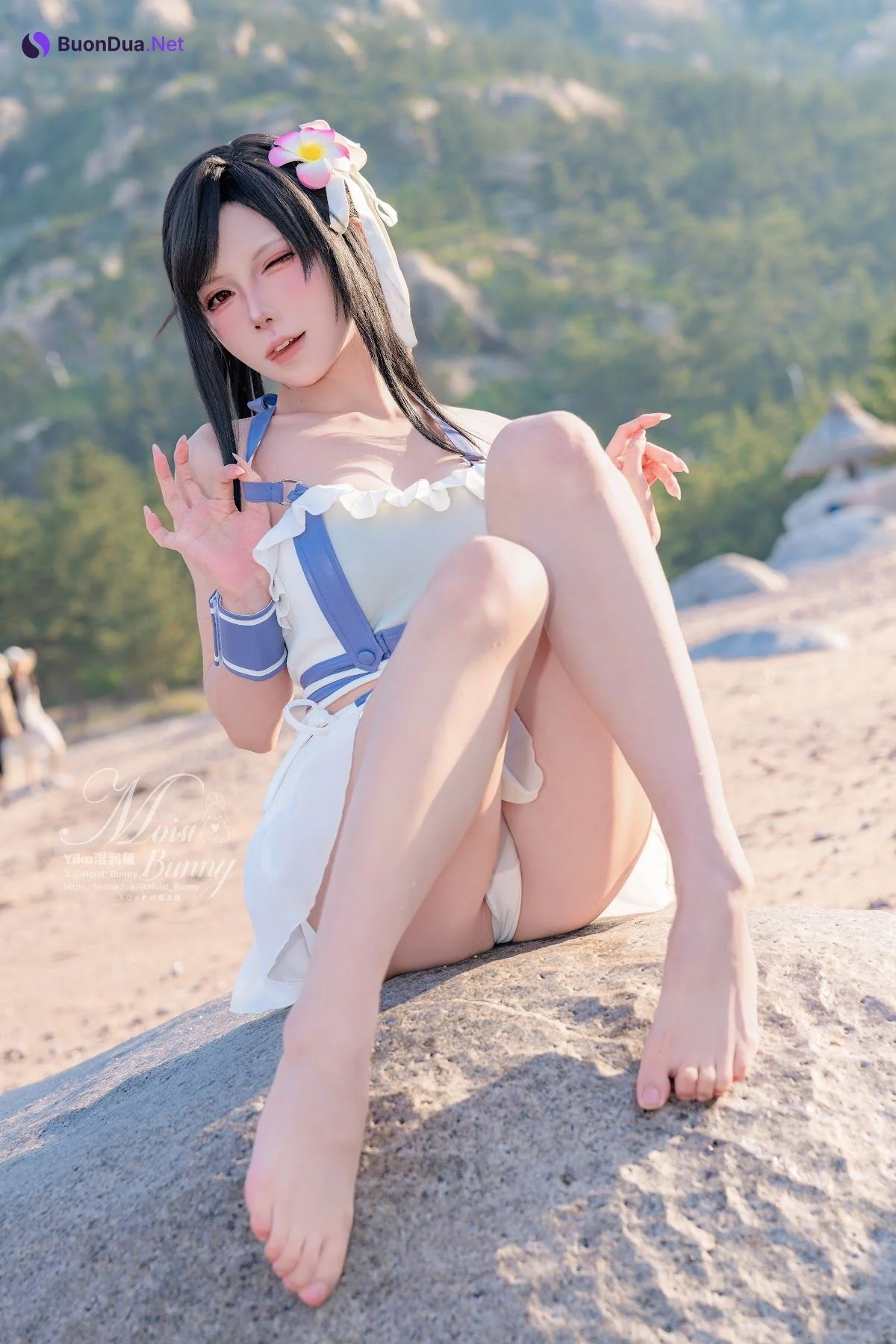 Coser@黏黏团子兔 – 2025泳装限定作 海边假日 蒂法 - Photo 19