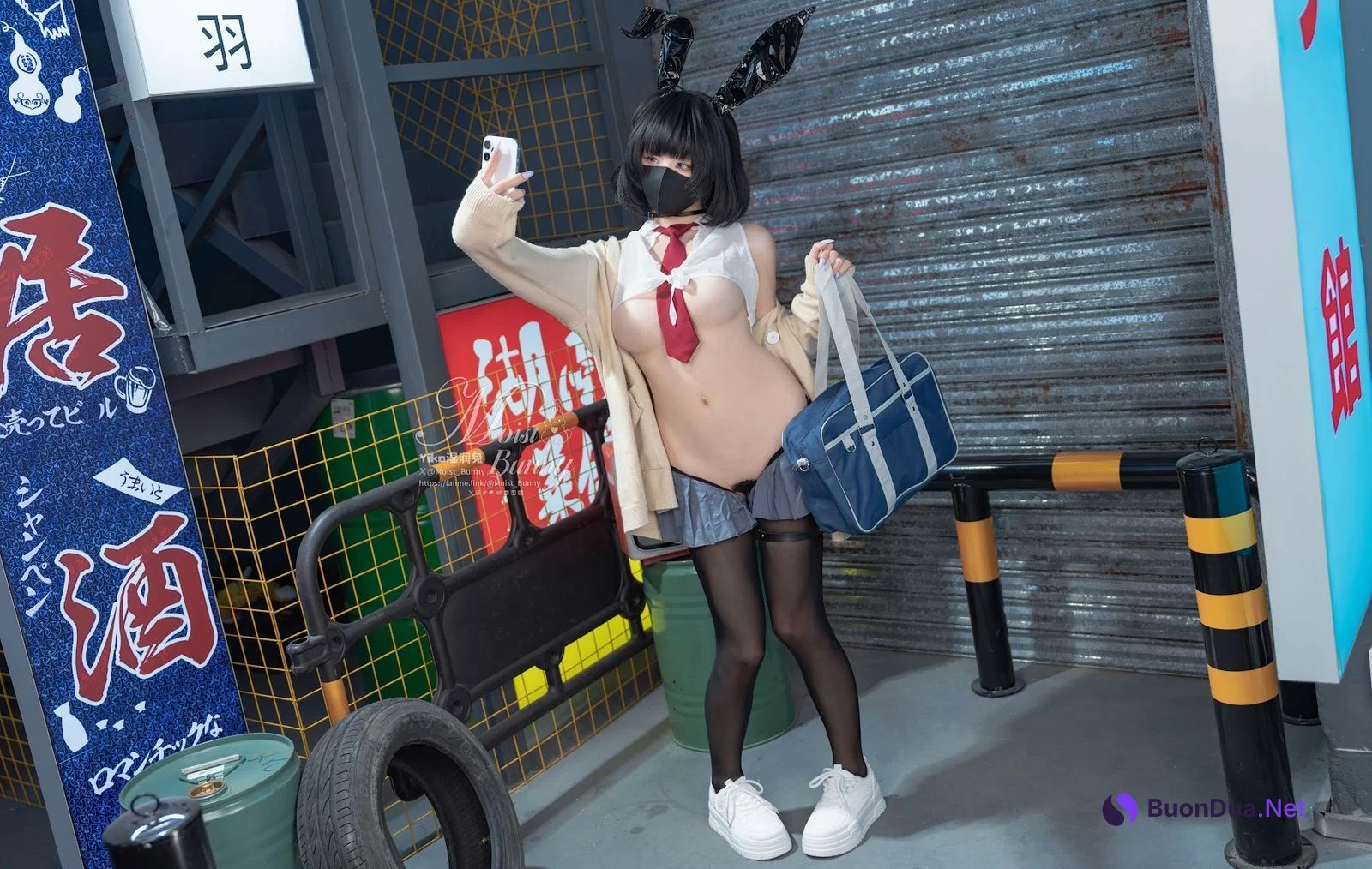 Coser@黏黏团子兔 – 2025年10月作品 賽博逆JK - Photo 4