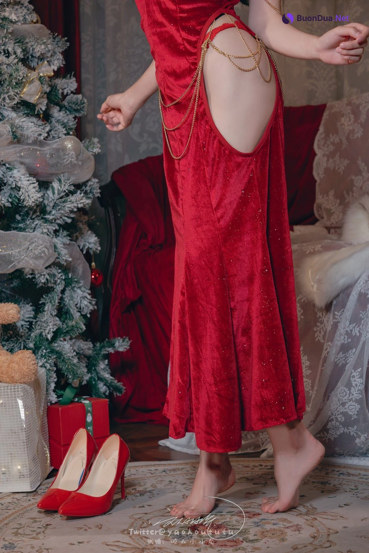 Coser@黏黏团子兔 – 圣诞生日限定『兔兔的生日晚宴』『危险派对』 - 사진 11