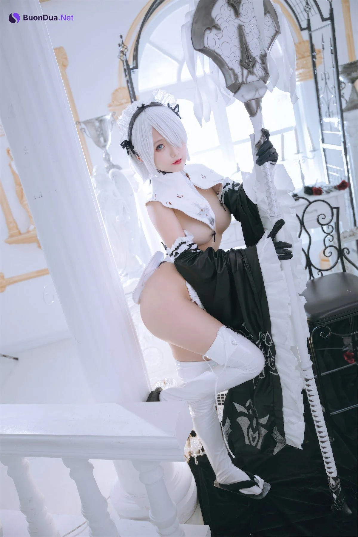 Coser@日奈娇 – 2B奶盖女仆 - 照片 7