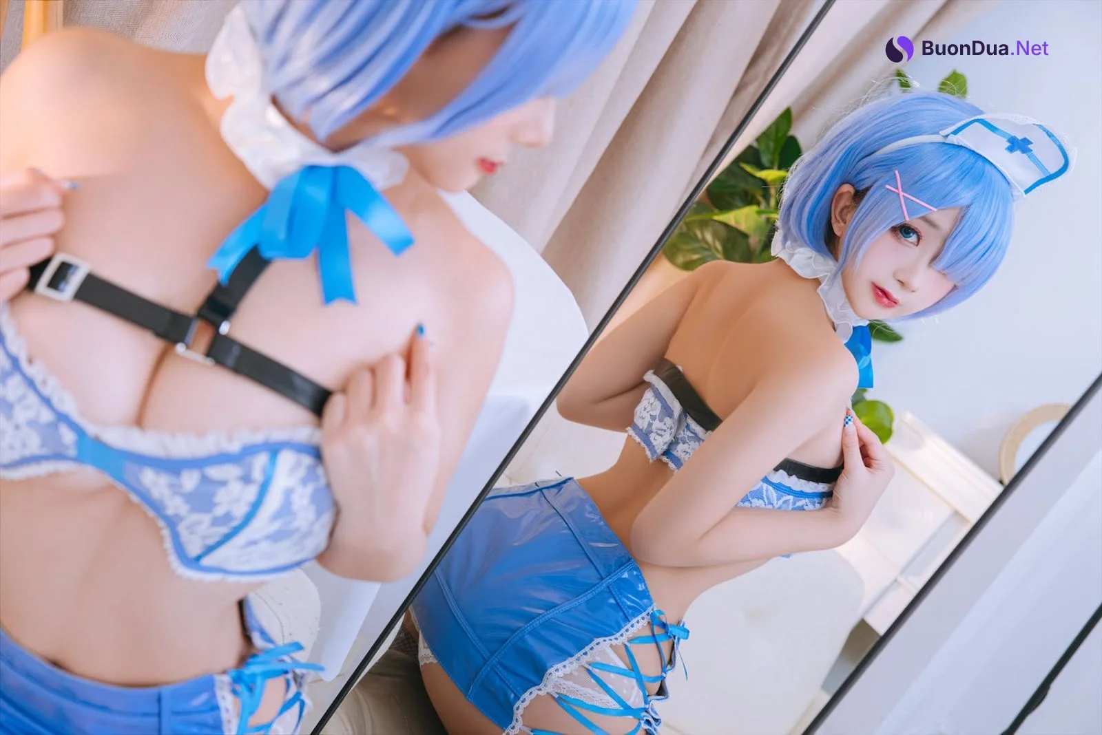 Coser@日奈娇 – 蕾姆蓝色护士 - 写真 11