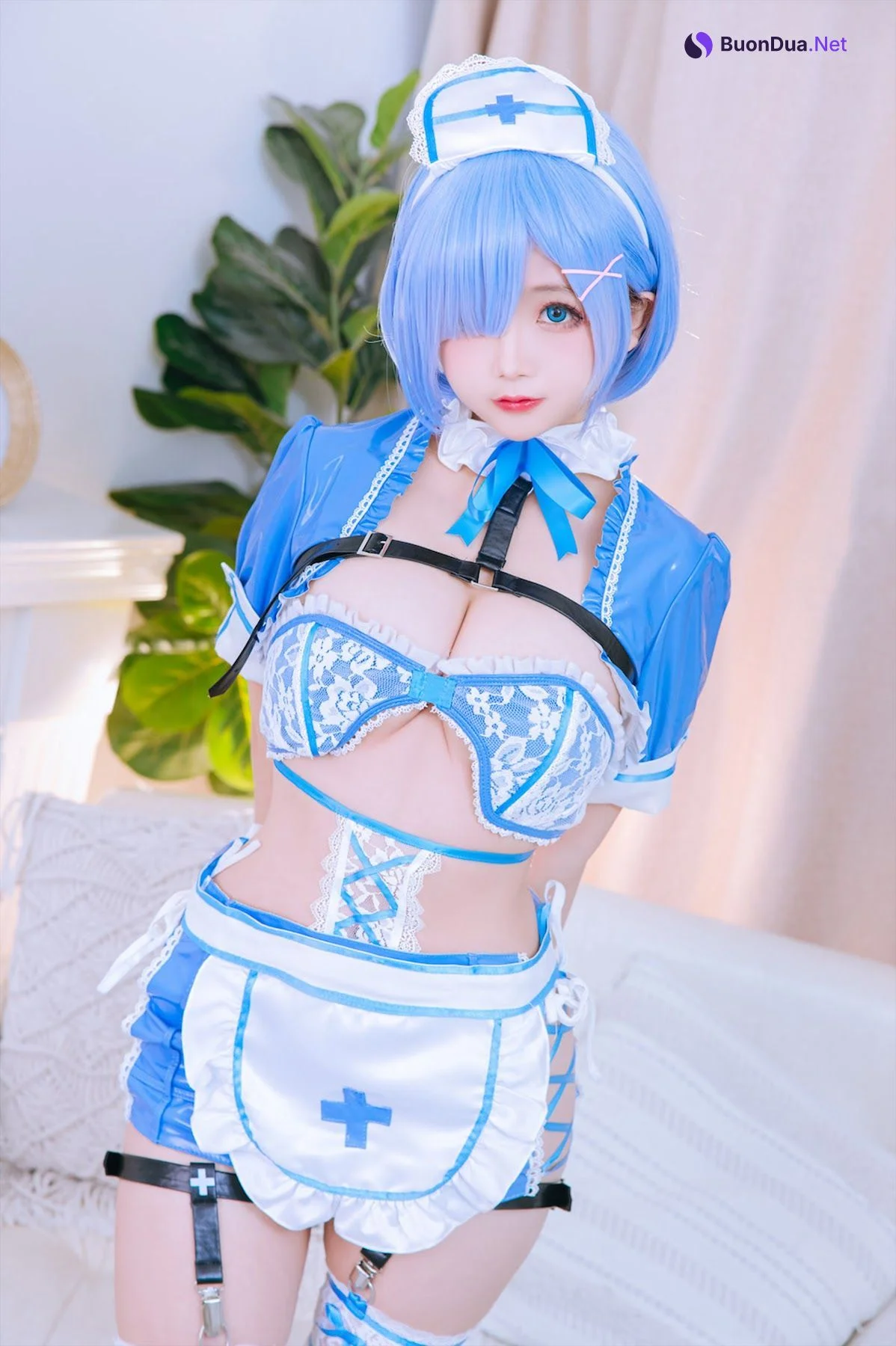 Coser@日奈娇 – 蕾姆蓝色护士 - 写真 18