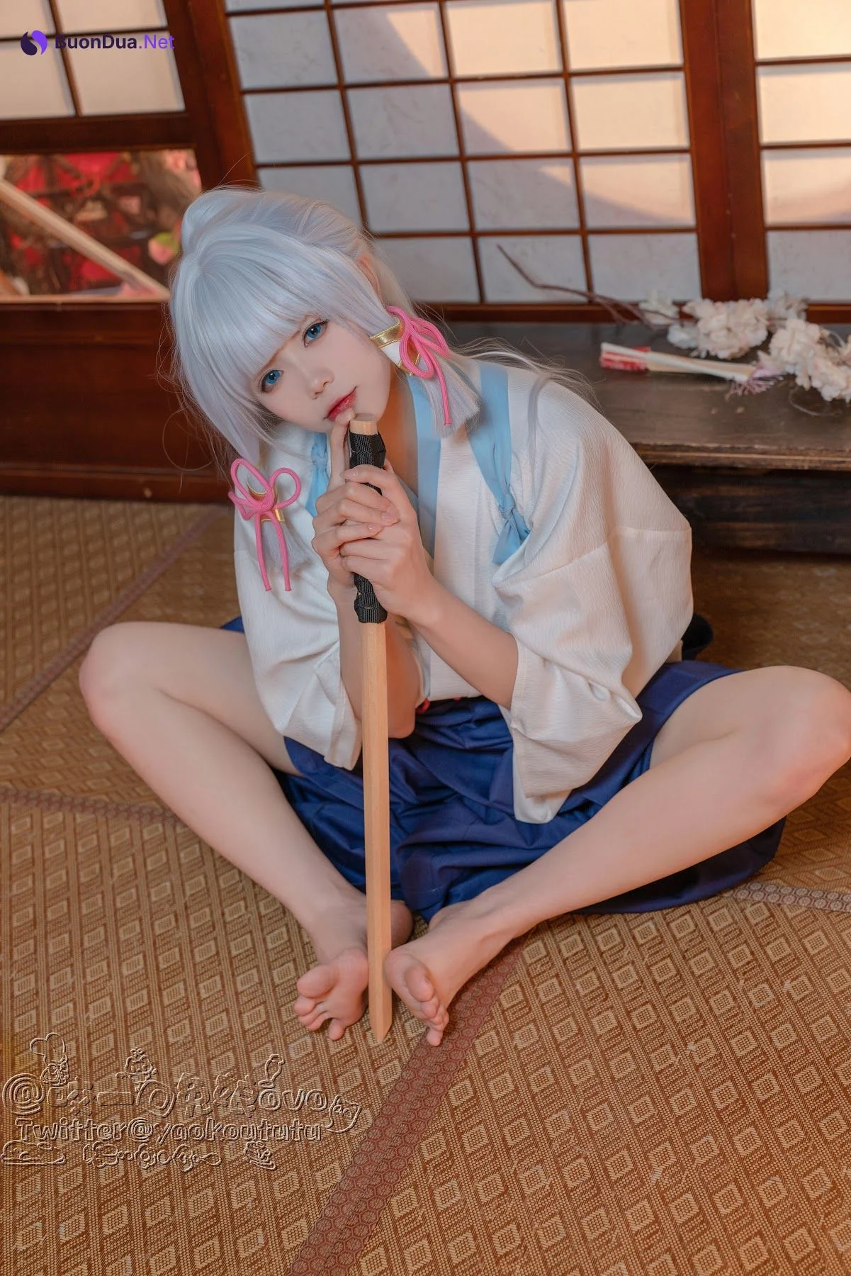 Coser@黏黏团子兔 – 绫华的小憩 - 照片 10