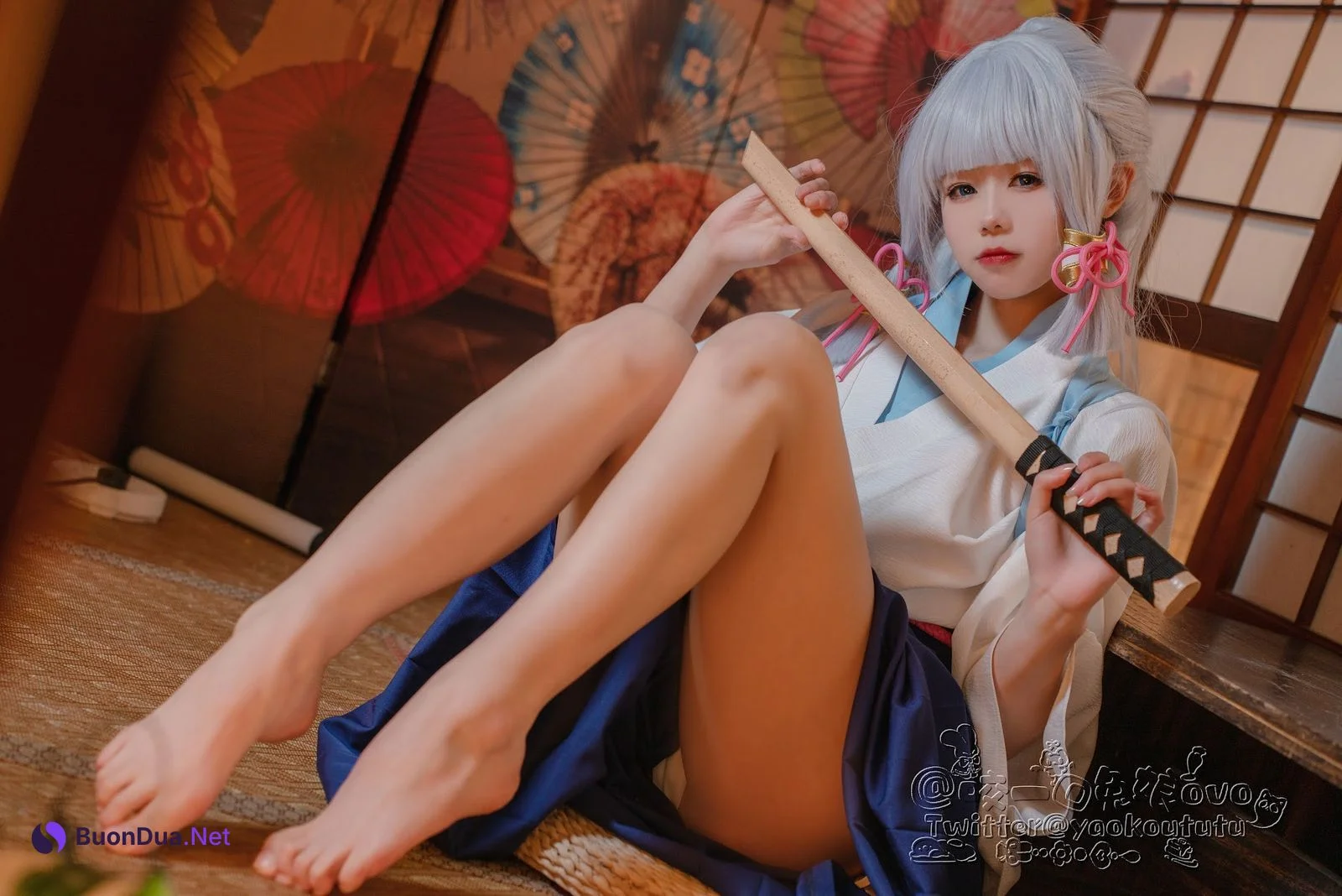 Coser@黏黏团子兔 – 绫华的小憩 - 照片 13