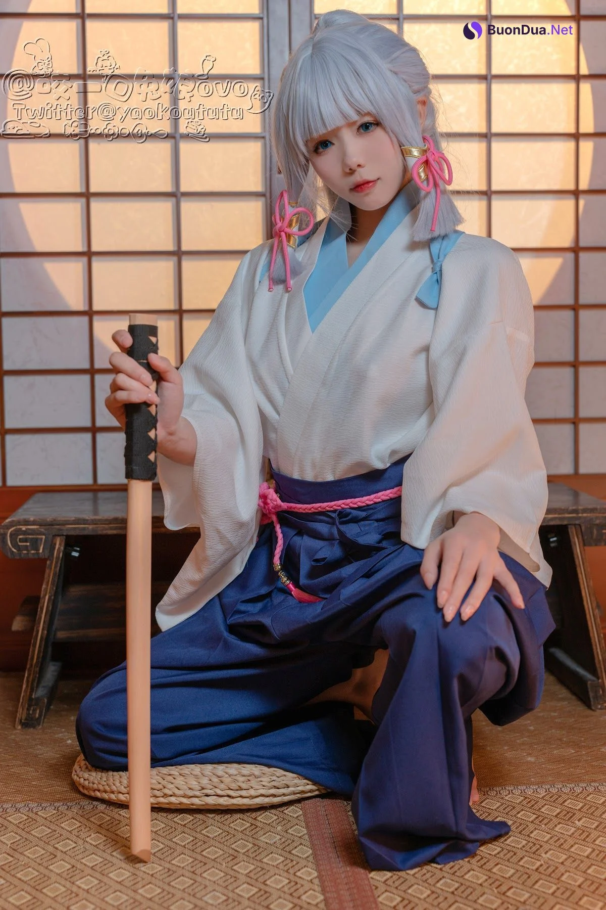 Coser@黏黏团子兔 – 绫华的小憩 - 照片 4