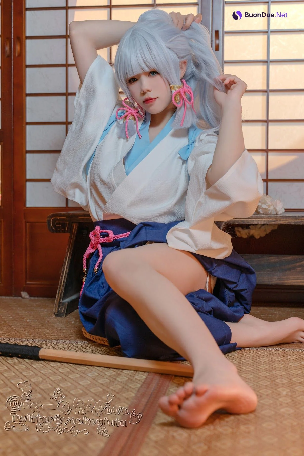 Coser@黏黏团子兔 – 绫华的小憩 - 照片 7