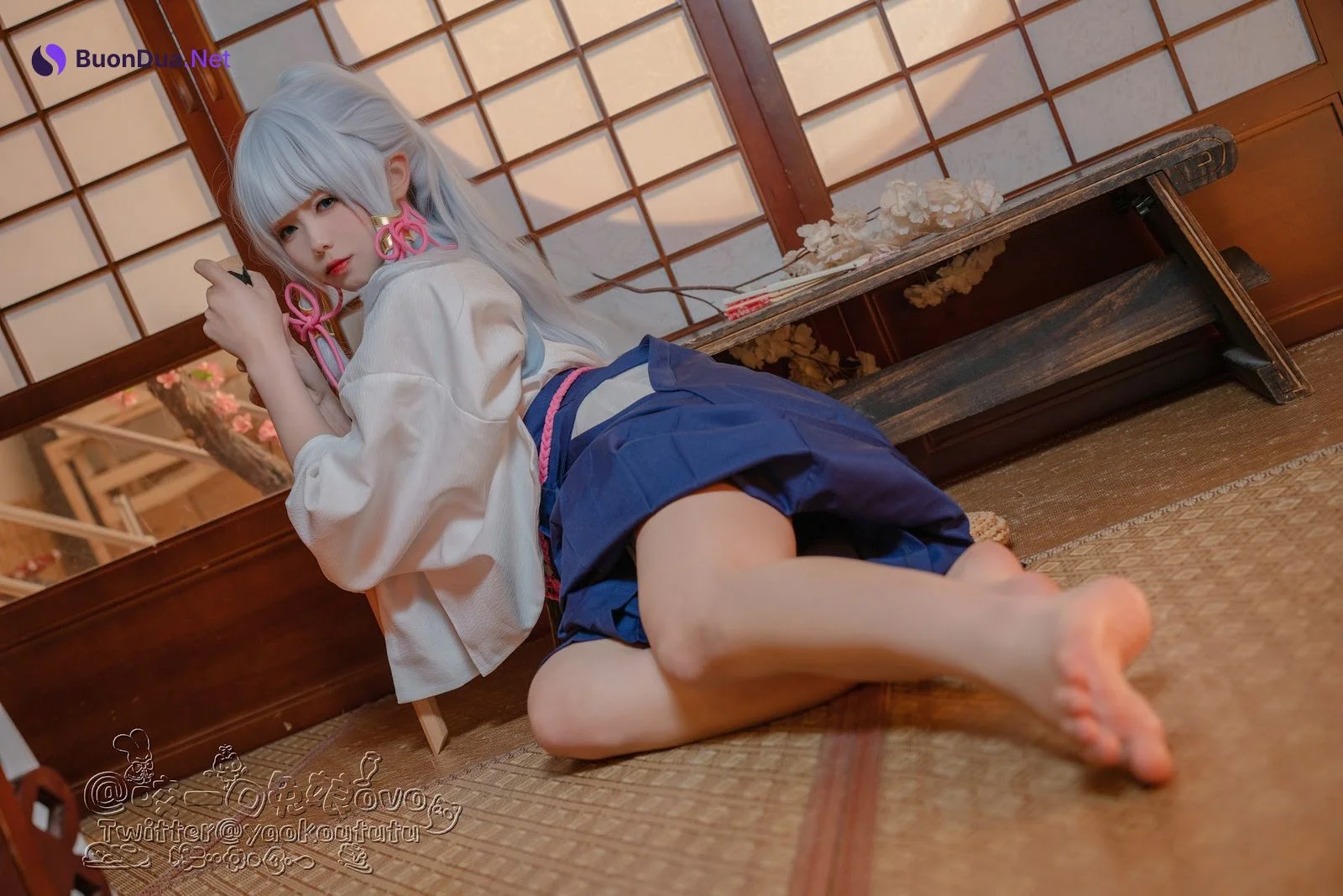 Coser@黏黏团子兔 – 绫华的小憩 - 照片 8