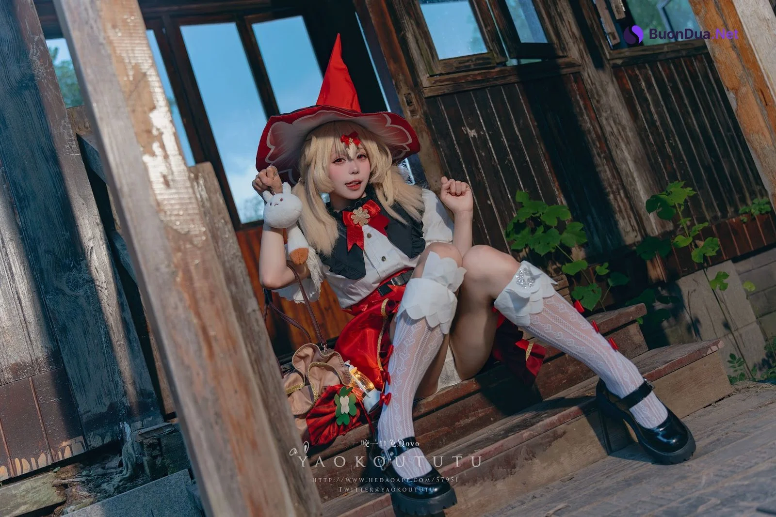 Coser@黏黏团子兔 – 琪花星烛·可莉 可莉炸鱼舞 - 照片 13