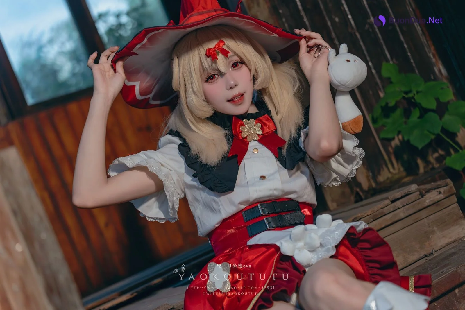 Coser@黏黏团子兔 – 琪花星烛·可莉 可莉炸鱼舞 - 照片 16