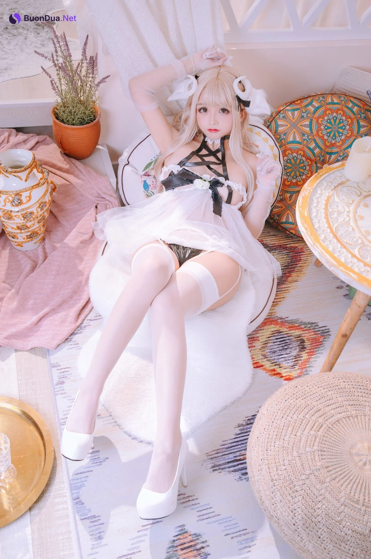 Coser@日奈娇 – 白小绵羊 - 写真 3