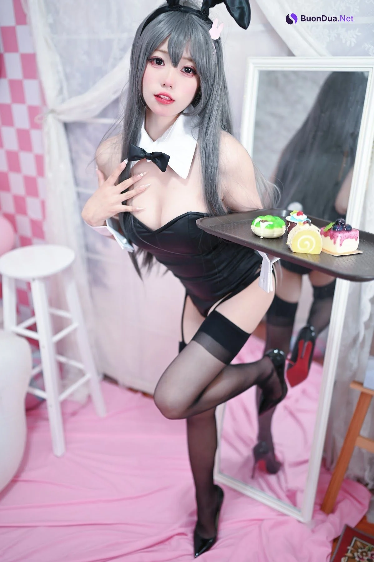Coser@黏黏团子兔 – 樱岛麻衣兔女郎 - Photo 3