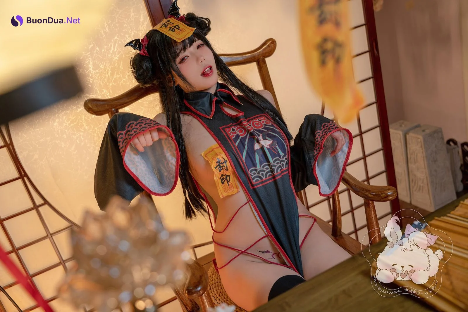 Coser@黏黏团子兔 – 僵尸蹲蹲 - Photo 15