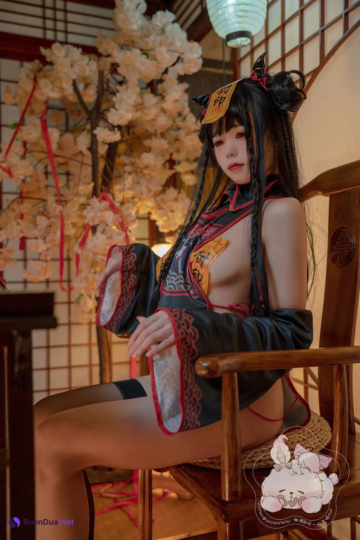 Coser@黏黏团子兔 – 僵尸蹲蹲 - Photo 18