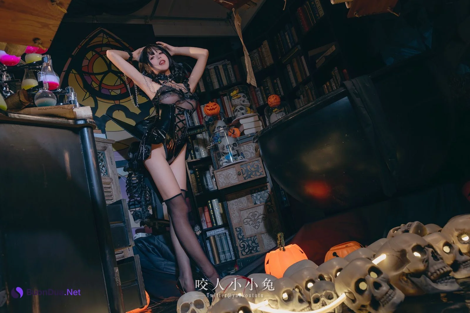 Coser@黏黏团子兔 – 『兔兔班车』万圣小恶魔 - รูปภาพ 4