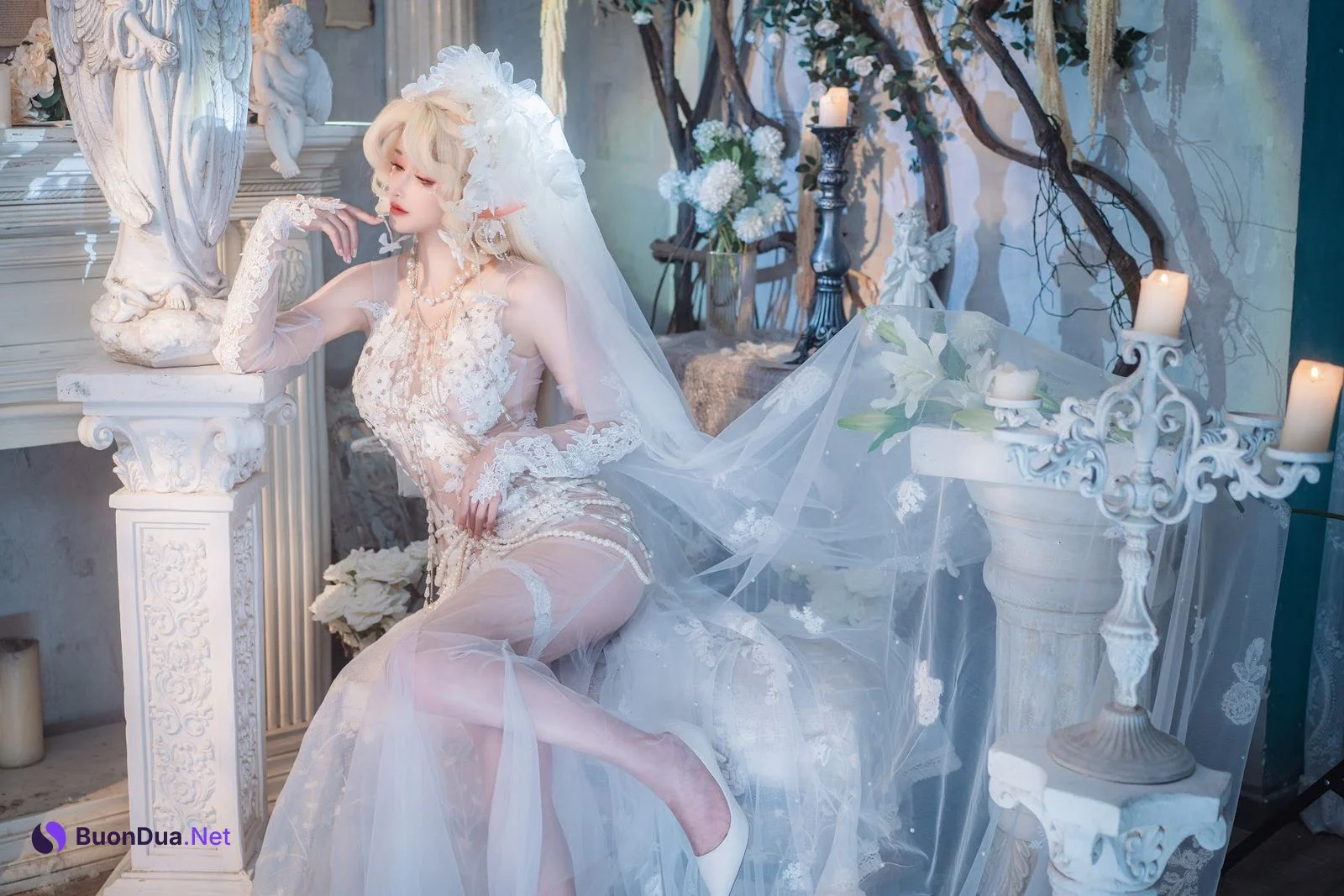 Coser@鹿八岁 – 妖精の花嫁 - 사진 14