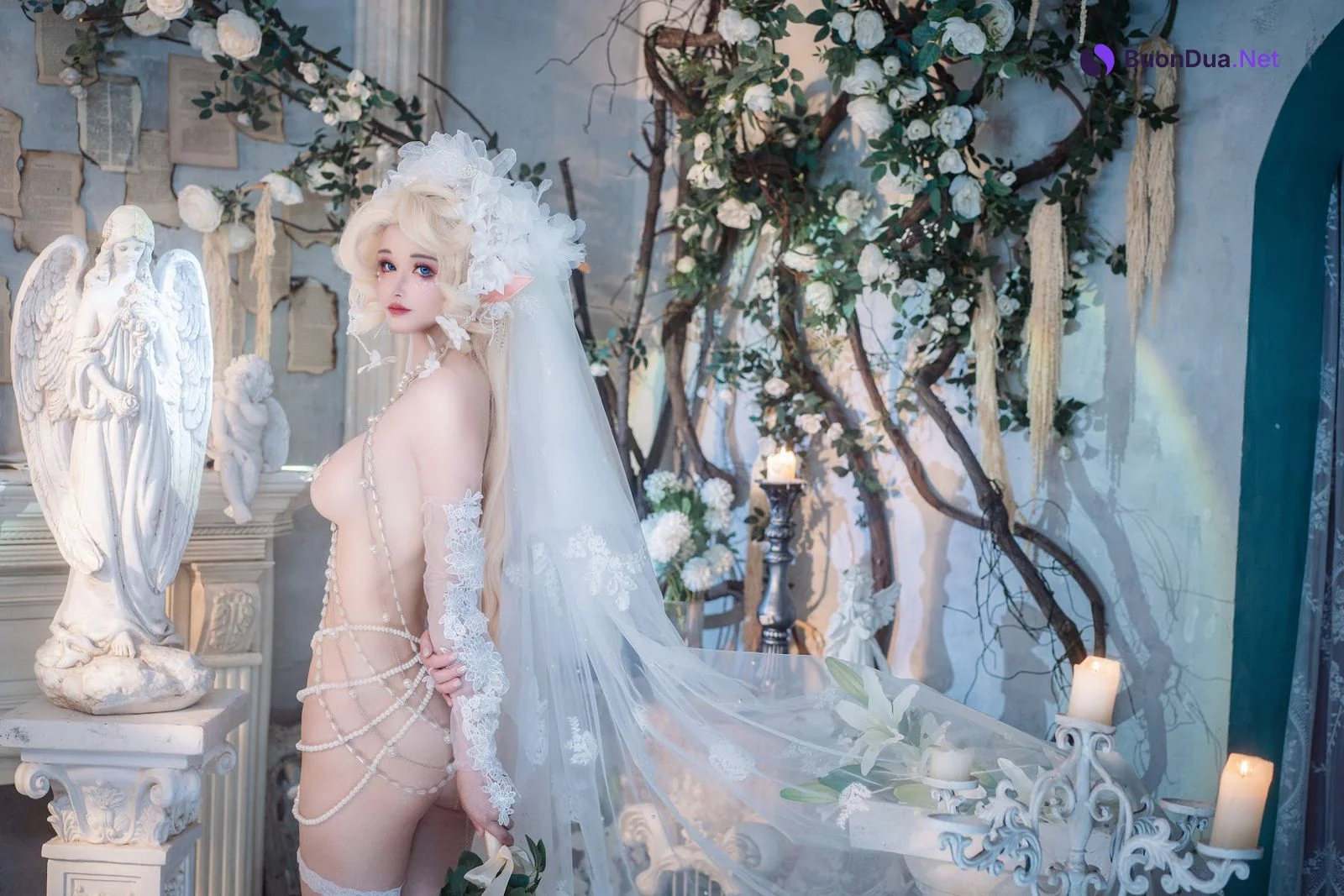 Coser@鹿八岁 – 妖精の花嫁 - 사진 37