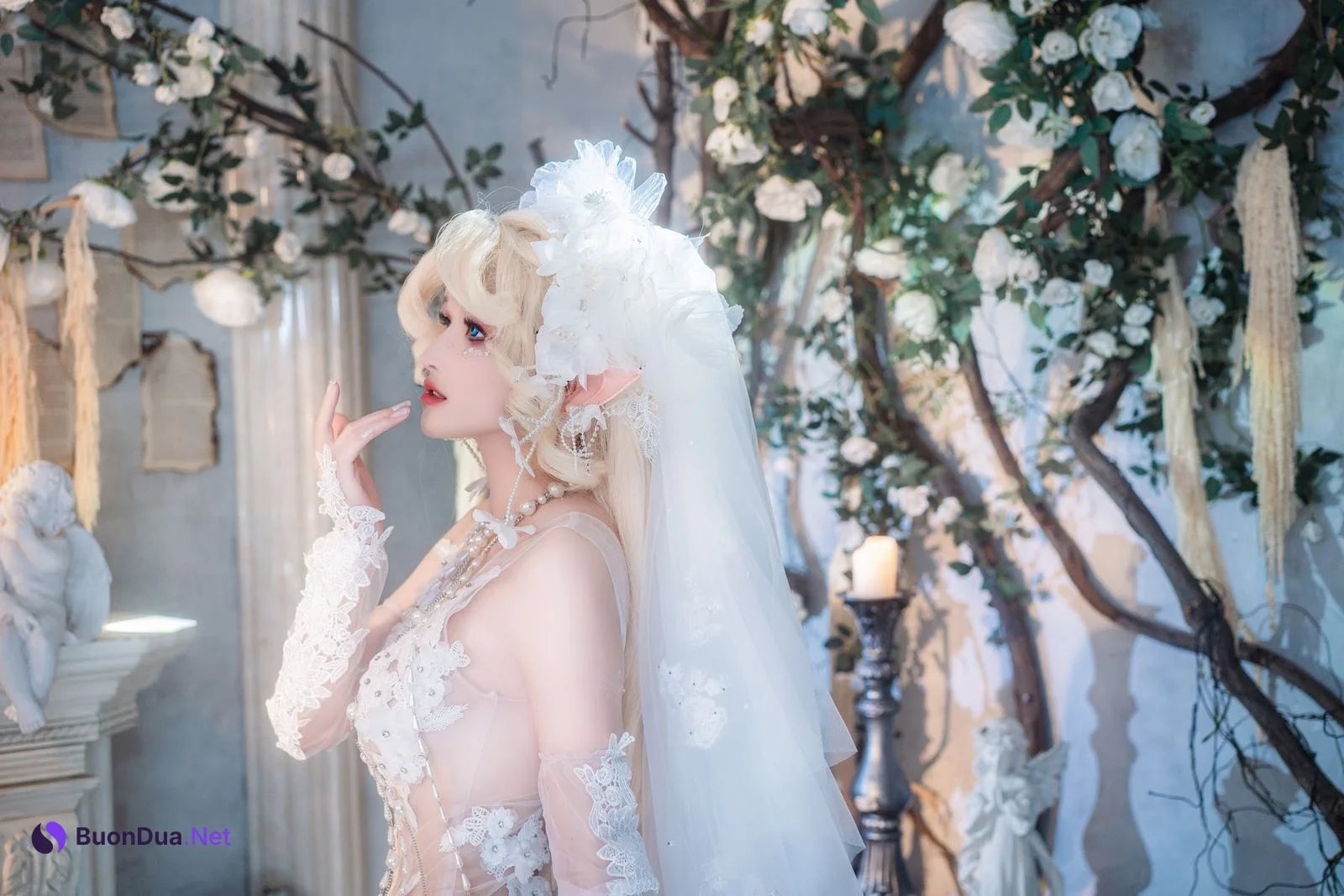 Coser@鹿八岁 – 妖精の花嫁 - 사진 6