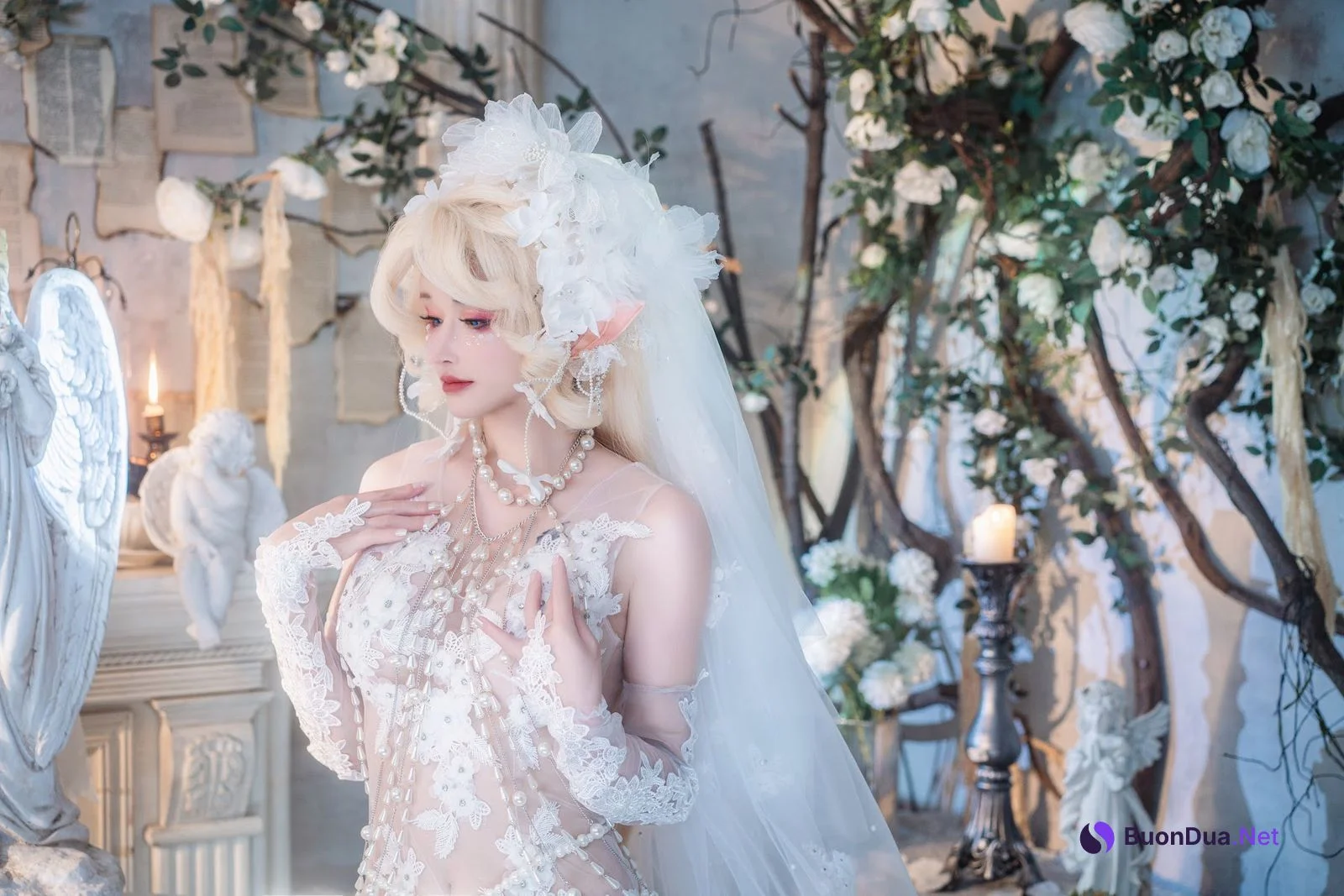 Coser@鹿八岁 – 妖精の花嫁 - 사진 8