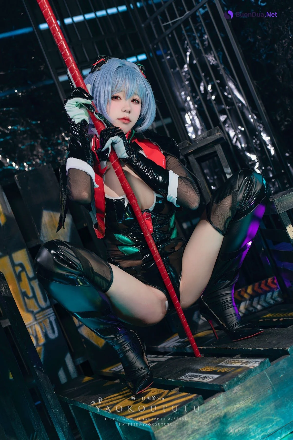 Coser@黏黏团子兔 – 『黑凌波』&小剧场 - Photo 11