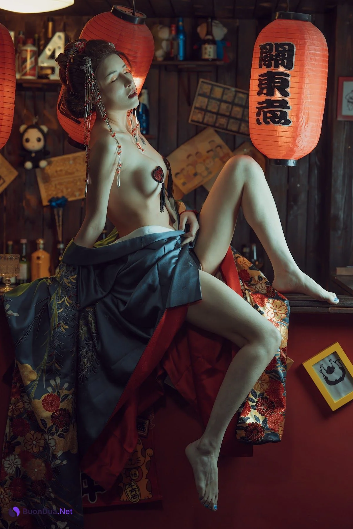 Coser@鹿八岁 – 酒醉的和服少女 - รูปภาพ 5