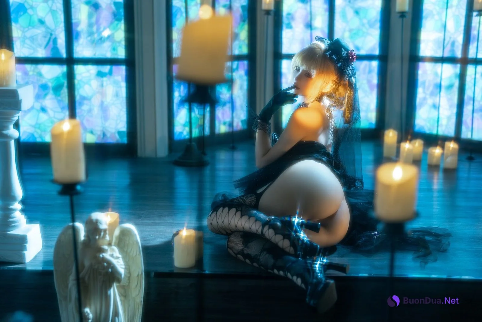 Coser@蠢沫沫 (chunmomo) – 黑婚纱 - Photo 20