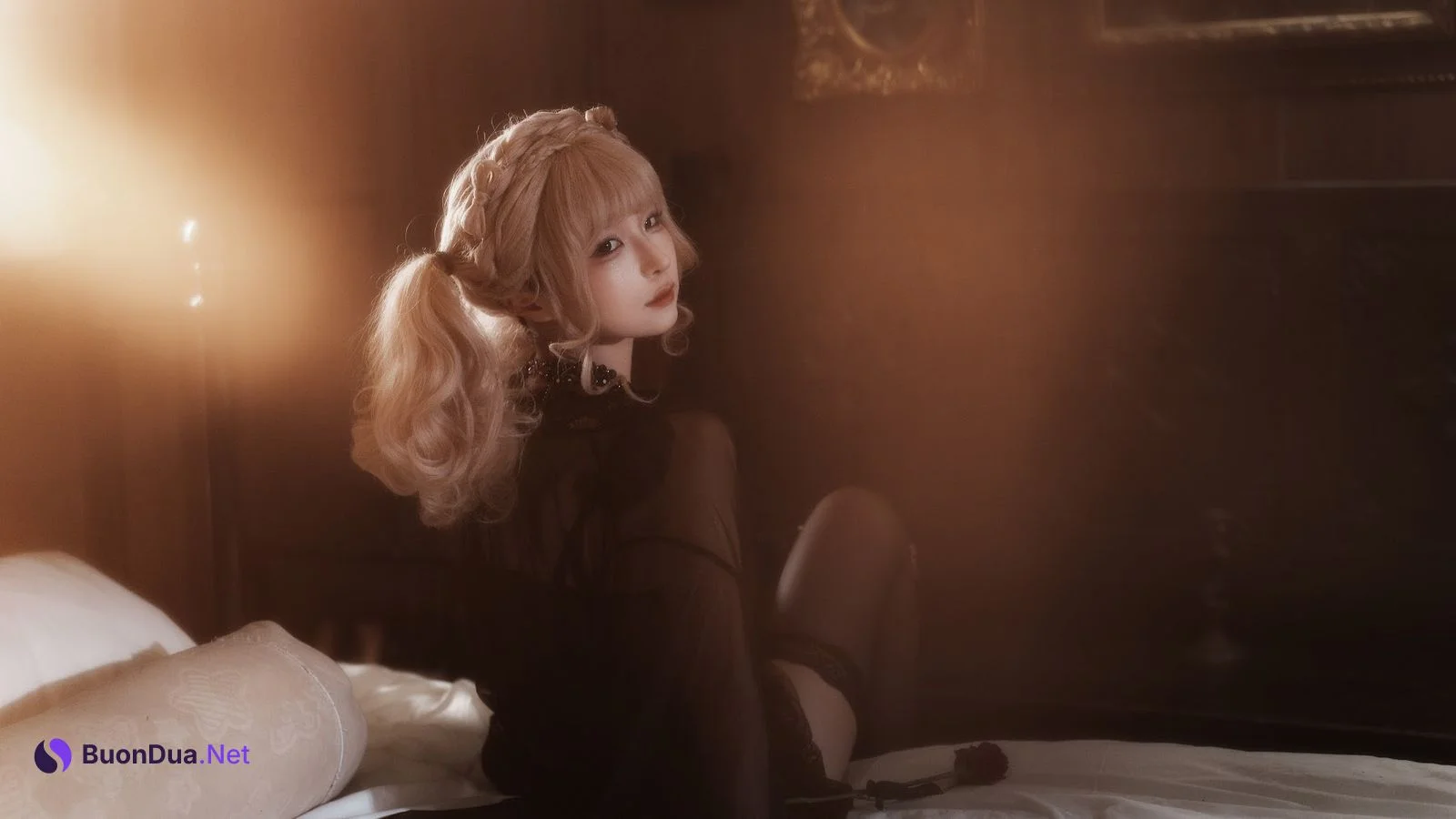 Coser@蠢沫沫 (chunmomo) – 黑红纱裙 - 사진 19