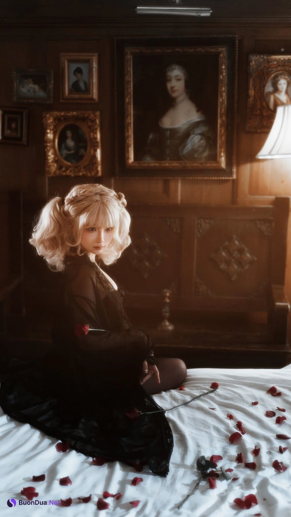 Coser@蠢沫沫 (chunmomo) – 黑红纱裙 - 사진 20