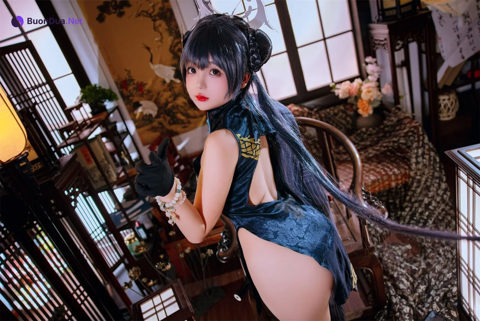 Coser@日奈娇 – 碧蓝档案妃咲 - 照片 17