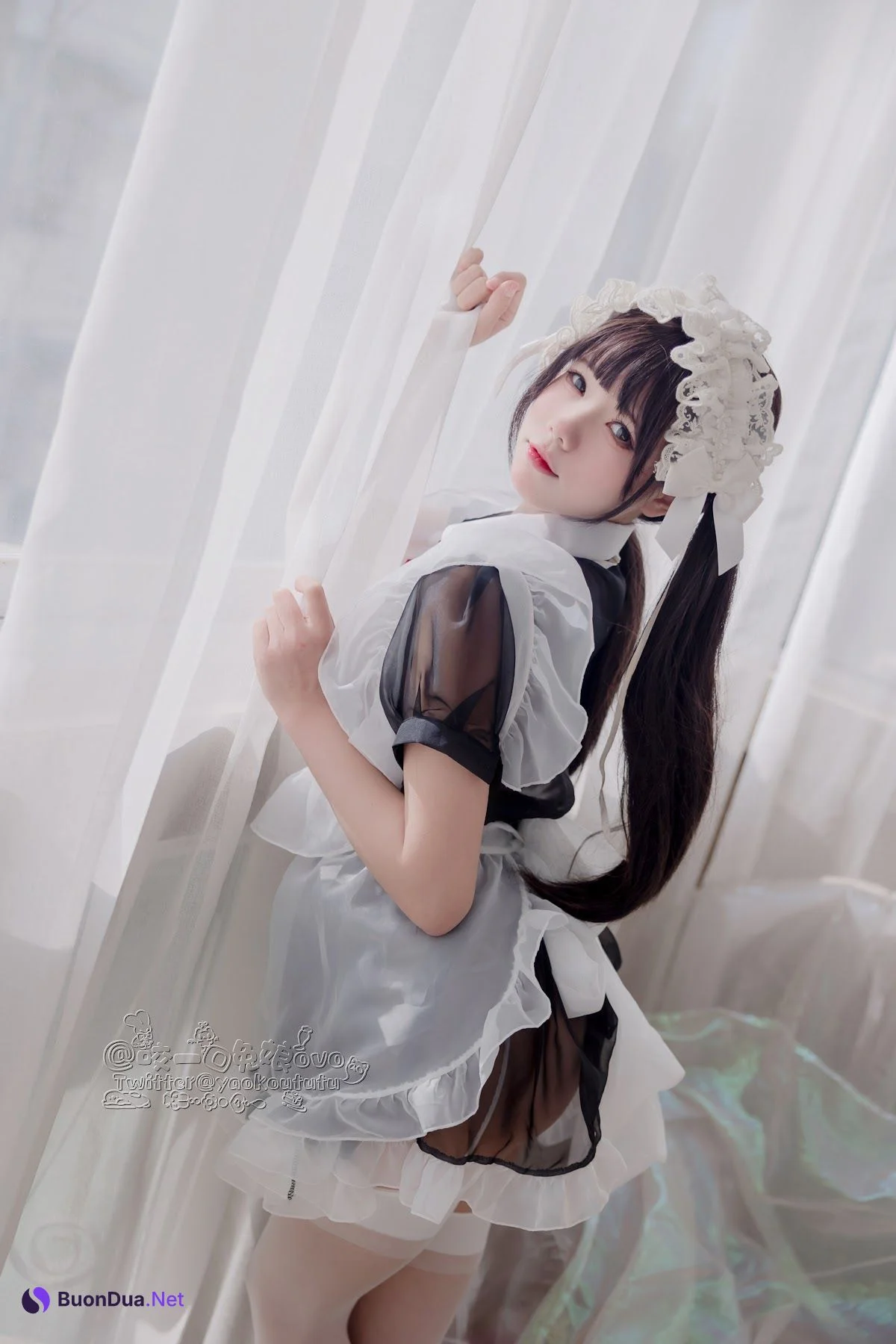 Coser@黏黏团子兔 – 黑白女仆 - Photo 11
