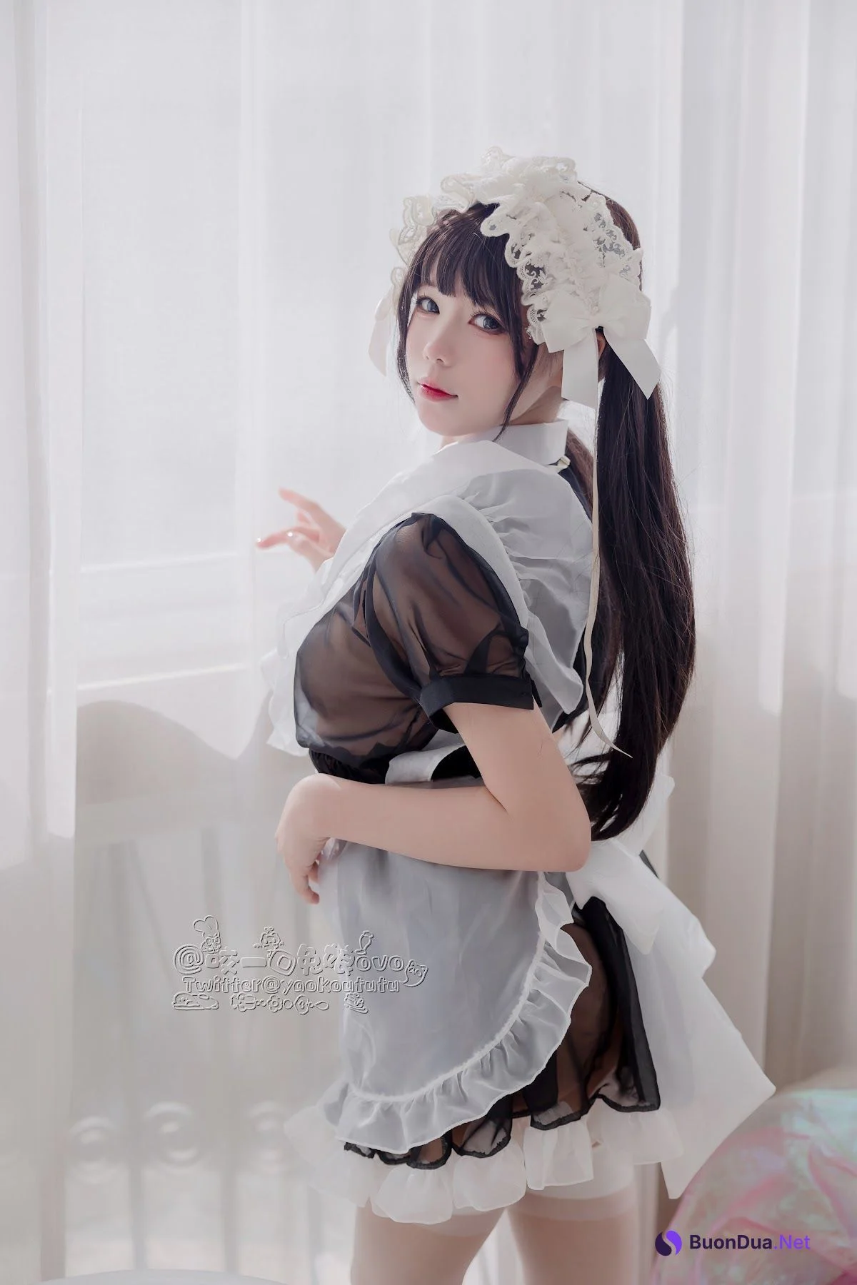 Coser@黏黏团子兔 – 黑白女仆 - Photo 2