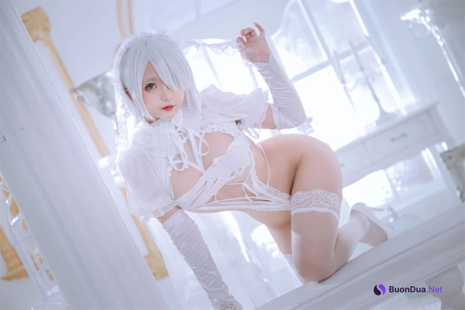 Coser@日奈娇 – 白色花嫁 - 照片 2
