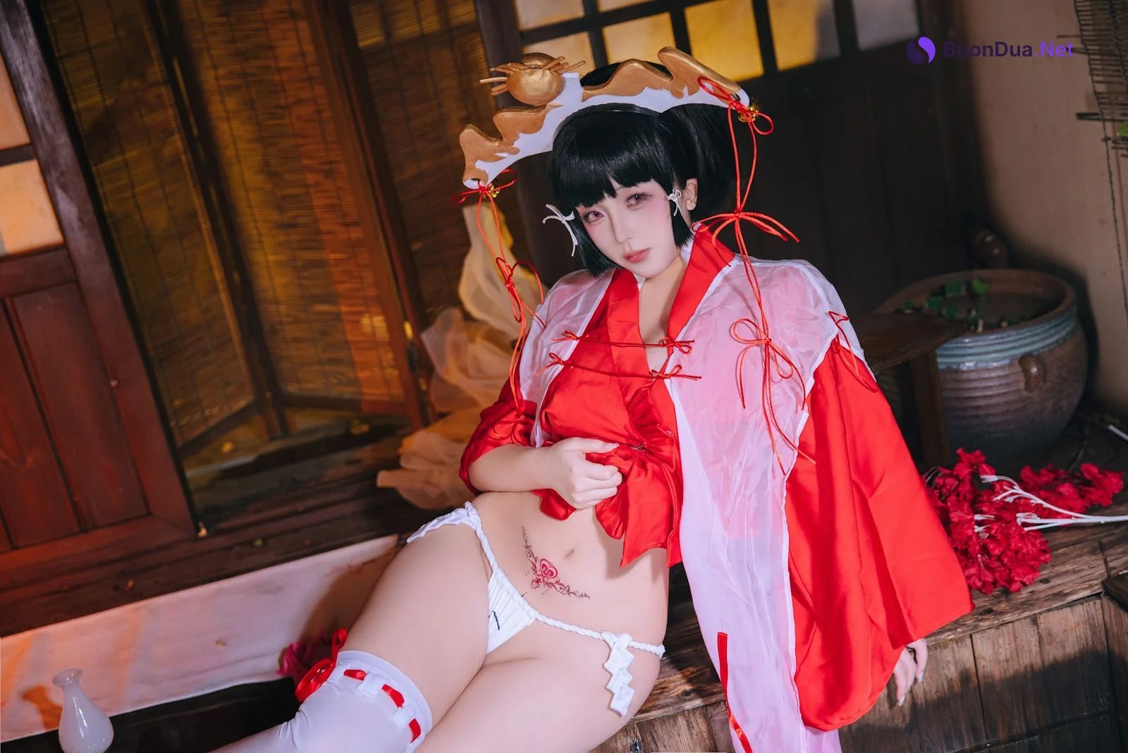 Coser@日奈娇 – 辉夜巫女 - 사진 12