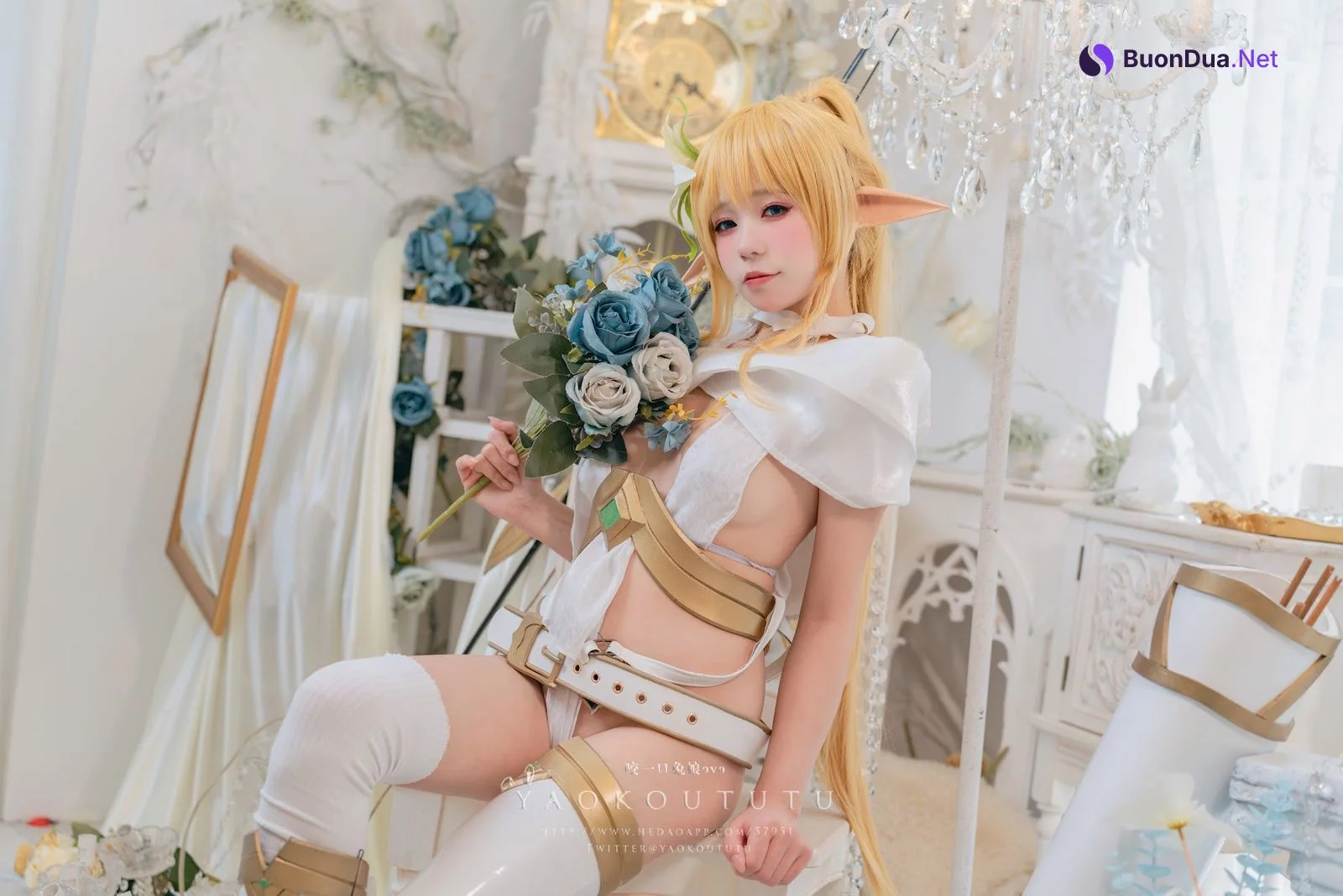 Coser@黏黏团子兔 – 六月订阅『精灵 弓箭手』广寒宫 - Photo 7