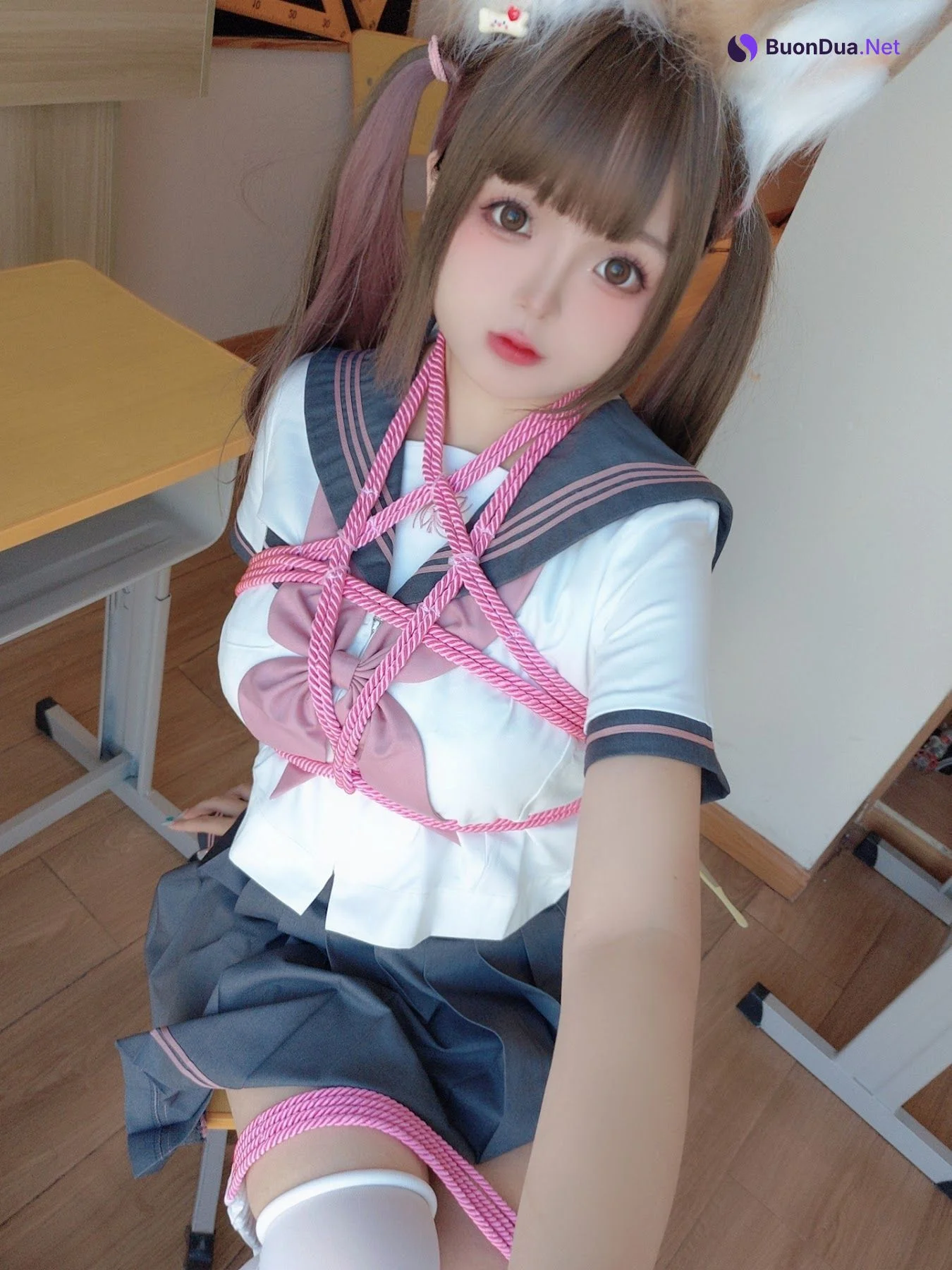 Coser@日奈娇 – 课桌捆绑 - 写真 30
