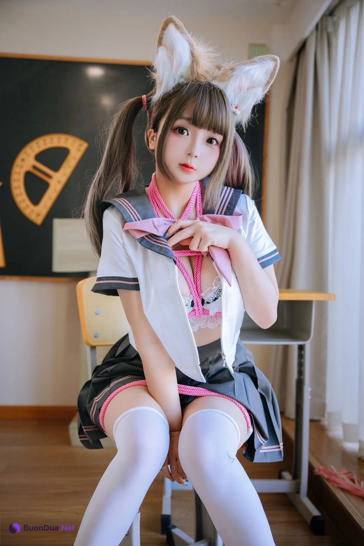 Coser@日奈娇 – 课桌捆绑 - 写真 64