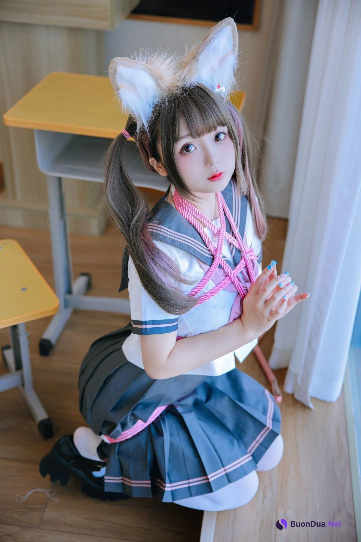 Coser@日奈娇 – 课桌捆绑 - 写真 80