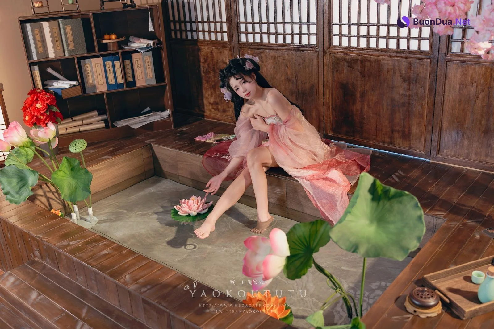 Coser@黏黏团子兔 – 八月订阅『醉倒荷塘边』& 游园惊梦 - 写真 10