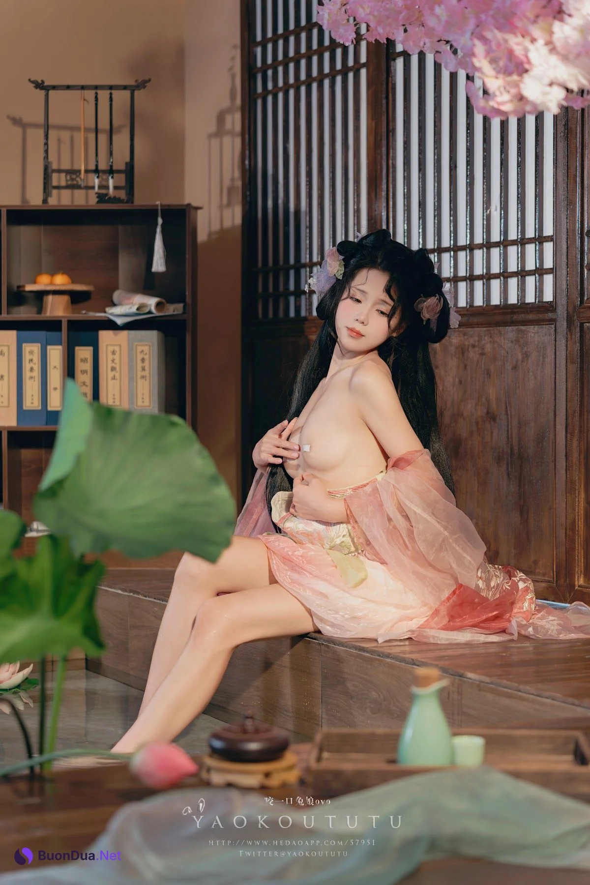 Coser@黏黏团子兔 – 八月订阅『醉倒荷塘边』& 游园惊梦 - 写真 15