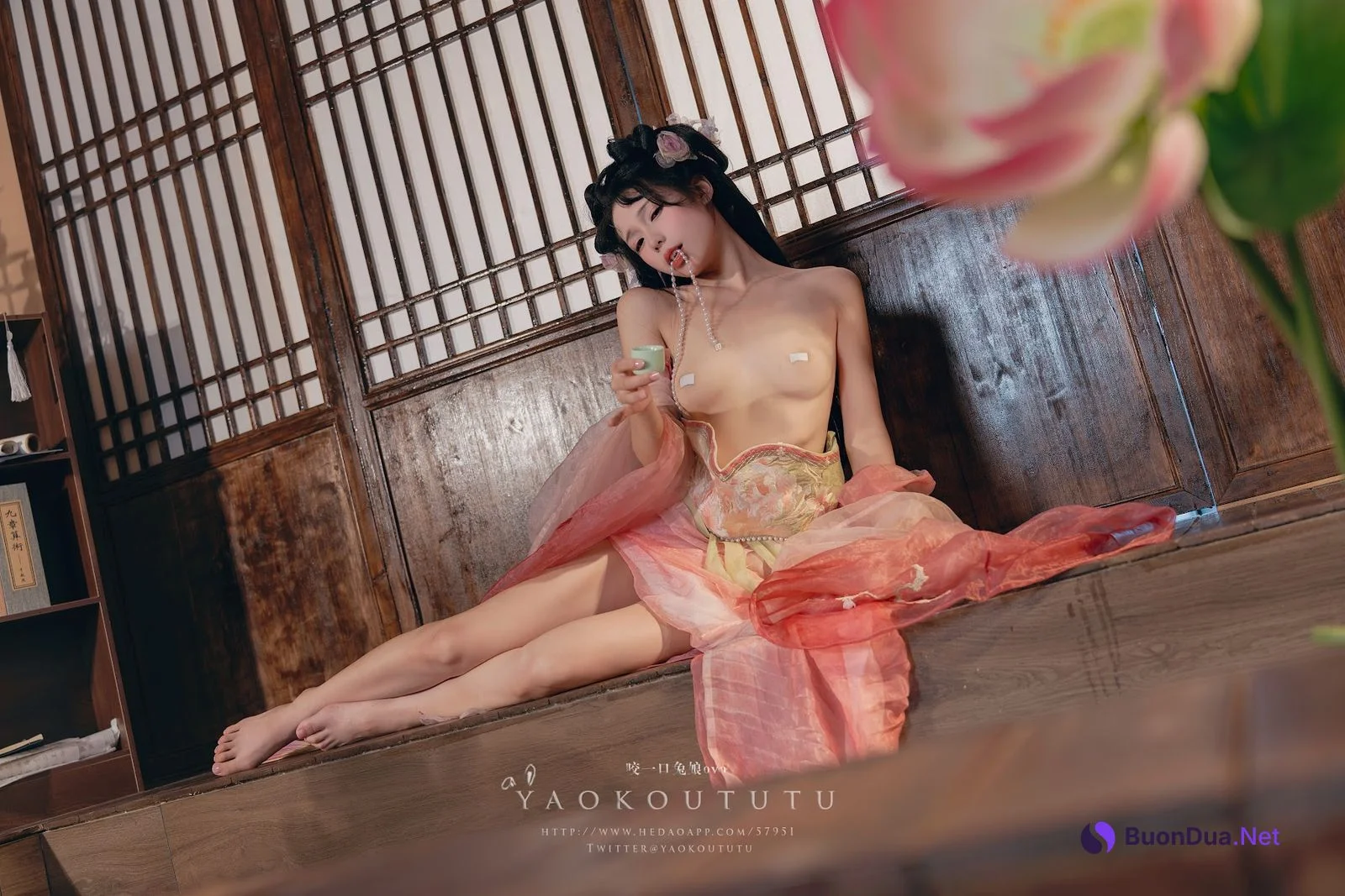 Coser@黏黏团子兔 – 八月订阅『醉倒荷塘边』& 游园惊梦 - 写真 8