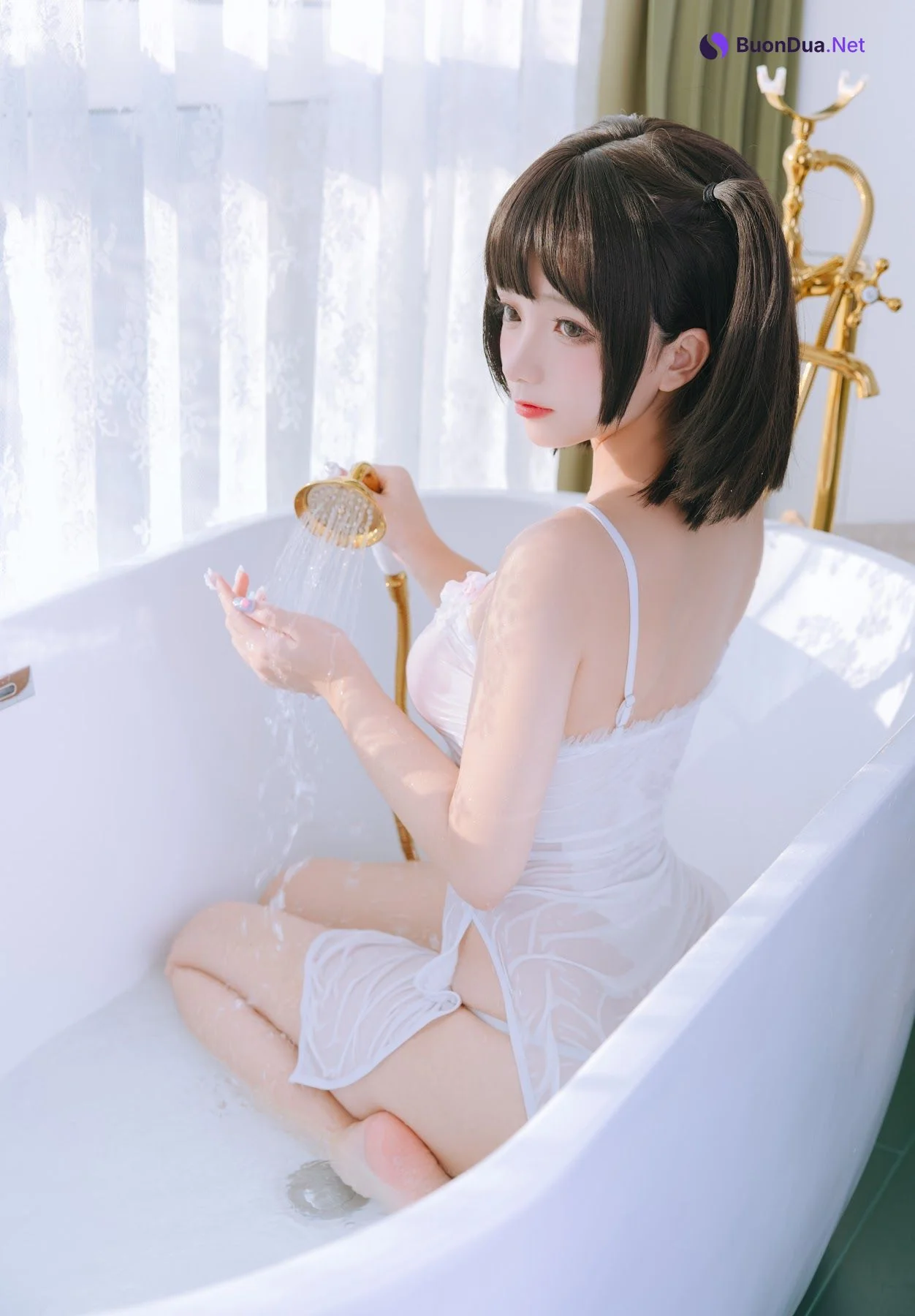 Coser@日奈娇 – 湿身小白裙 - รูปภาพ 49