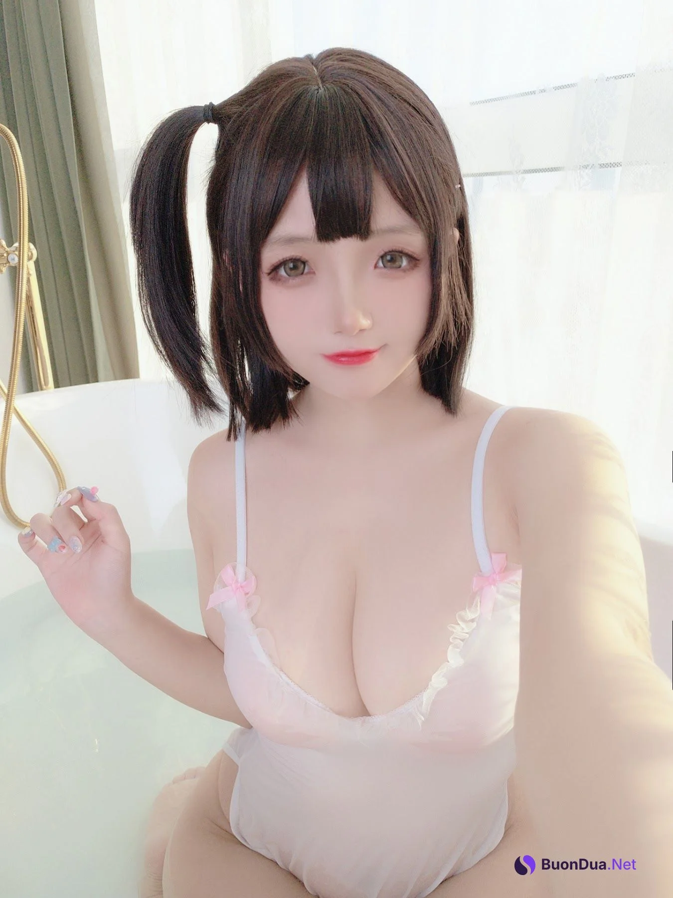 Coser@日奈娇 – 湿身小白裙 - 写真 88