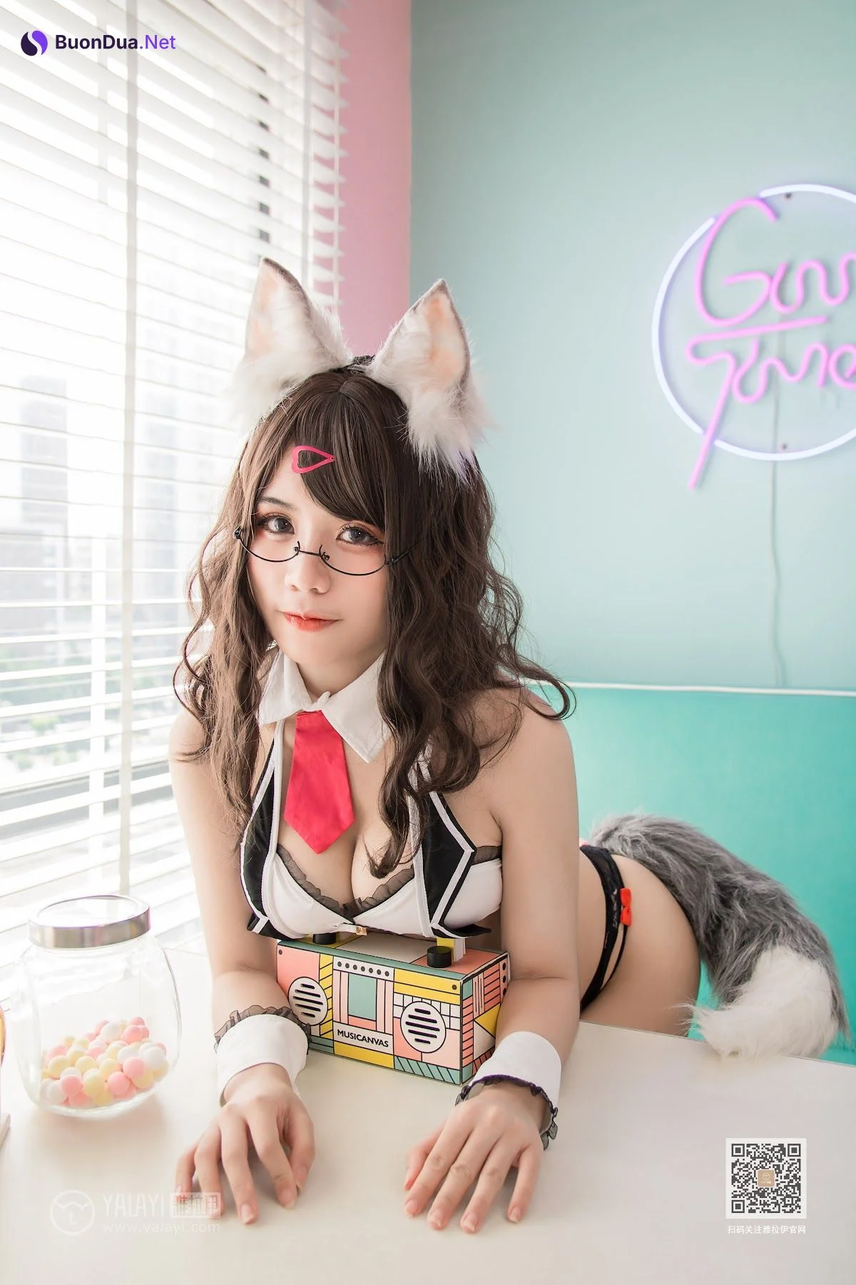 Coser@一笑芳香沁 No.034 狐耳内衣 - รูปภาพ 14