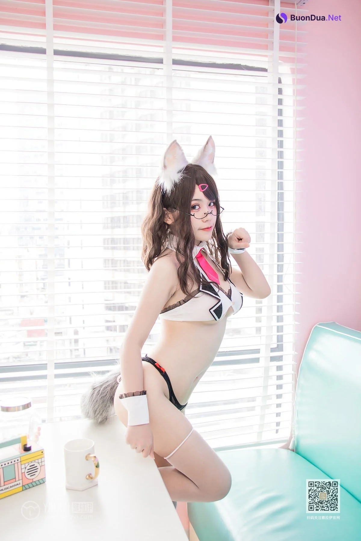 Coser@一笑芳香沁 No.034 狐耳内衣 - รูปภาพ 3