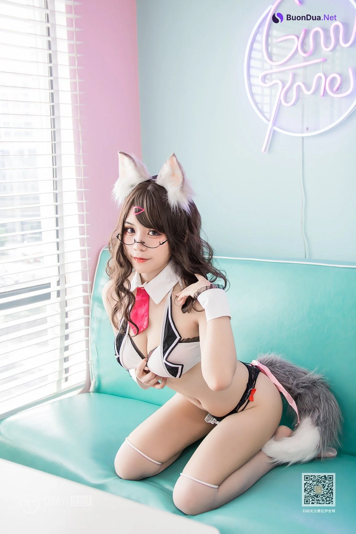 Coser@一笑芳香沁 No.034 狐耳内衣 - รูปภาพ 8
