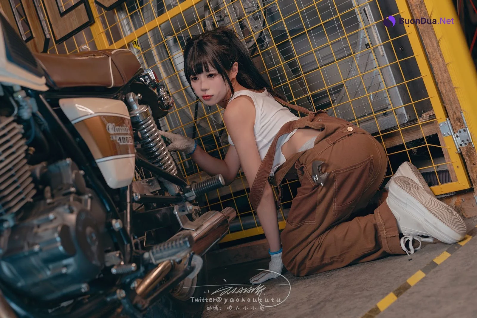 Coser@黏黏团子兔 – 机车修理工 Shake it - 사진 10
