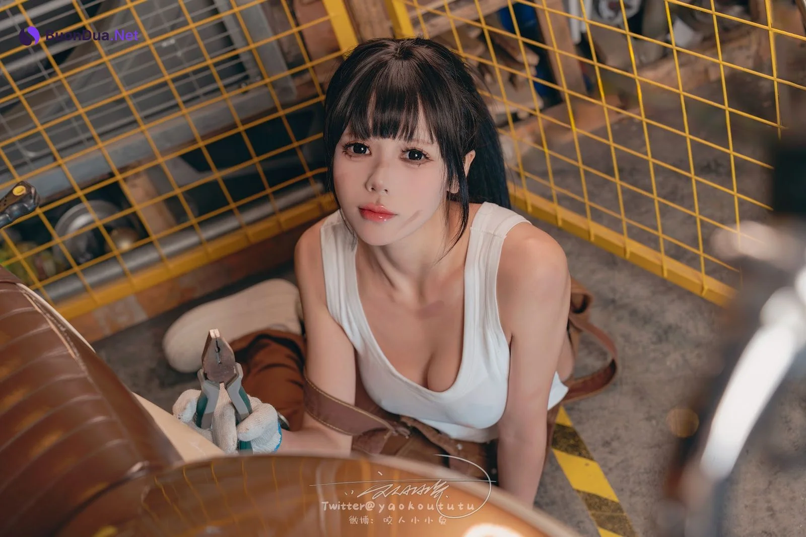 Coser@黏黏团子兔 – 机车修理工 Shake it - 사진 16