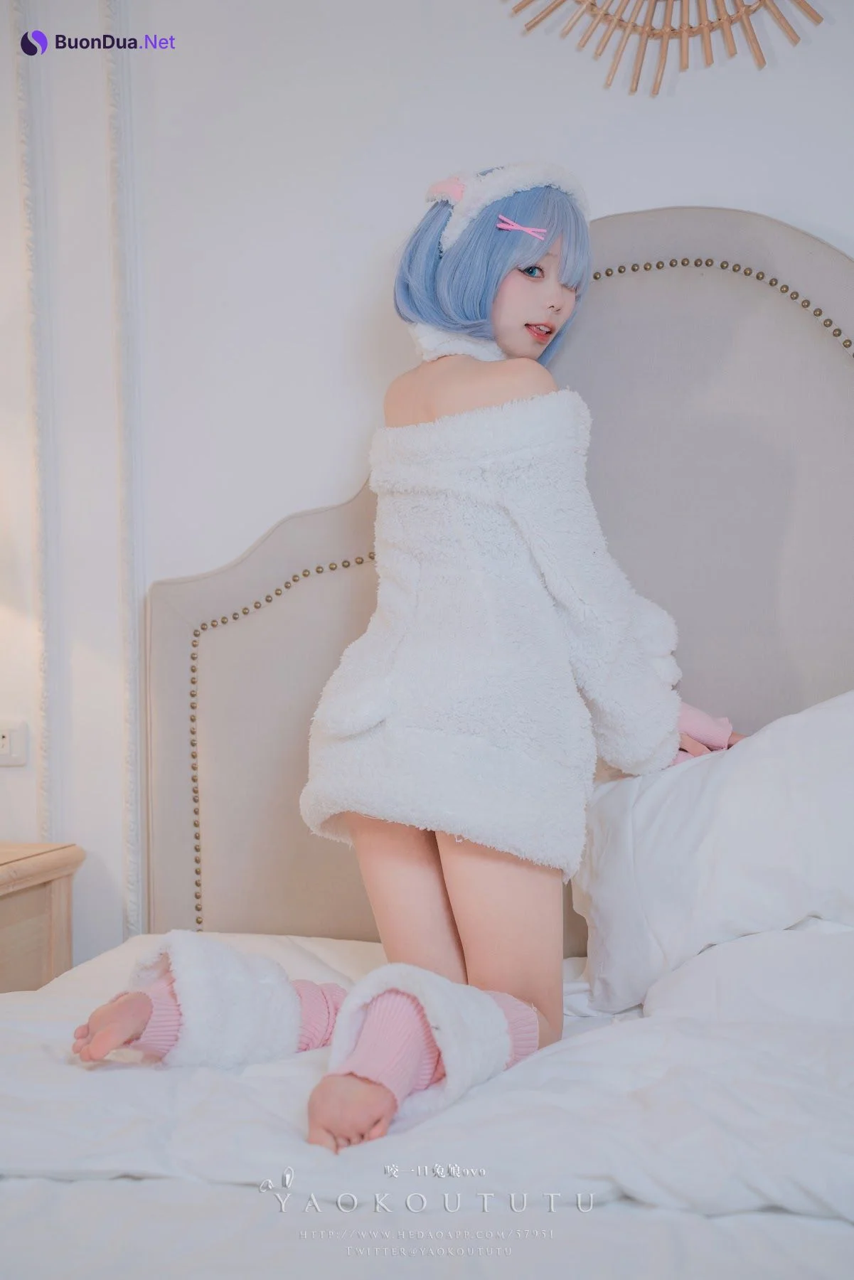 Coser@黏黏团子兔 – T3特典 蕾姆咩咩 - 照片 13