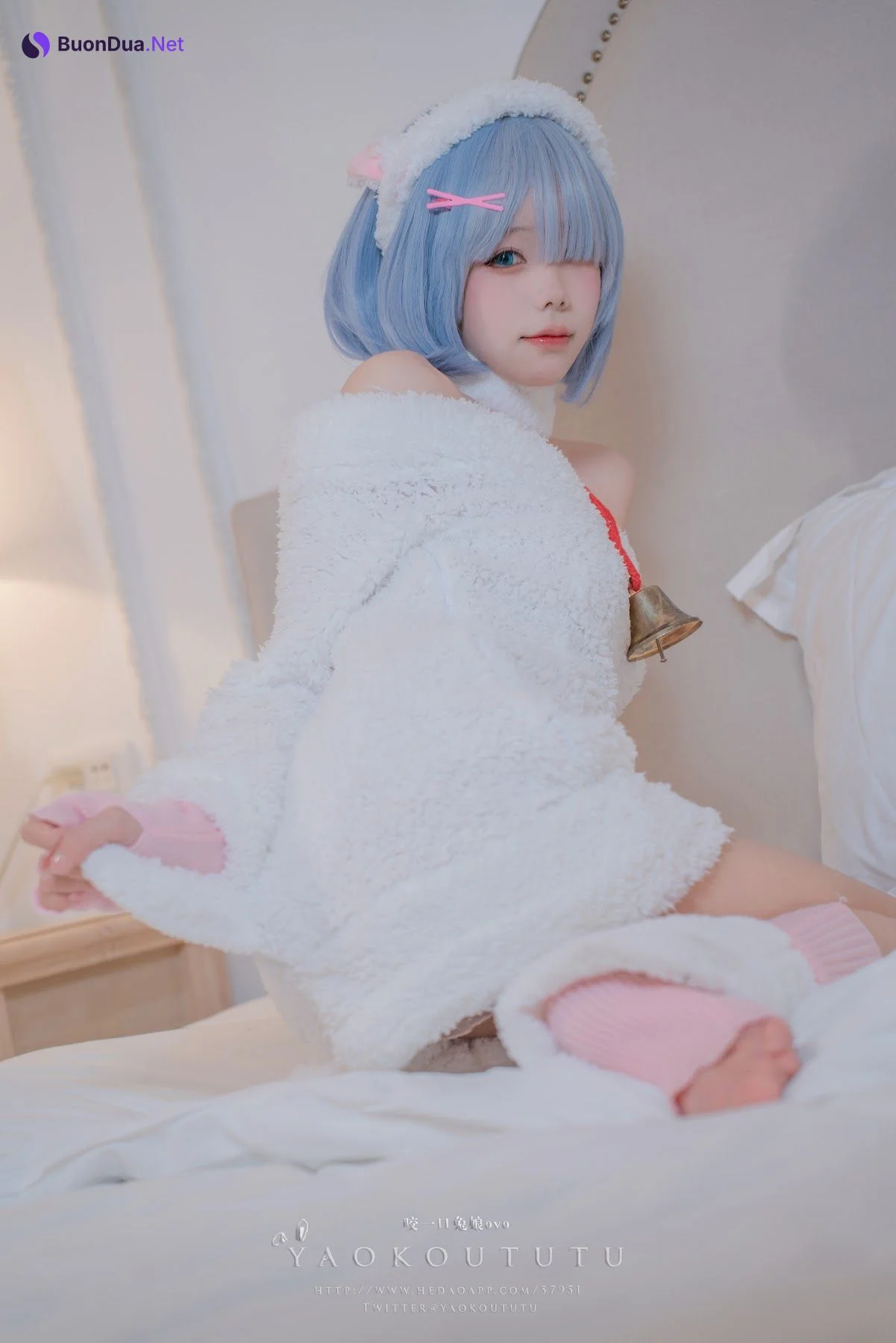 Coser@黏黏团子兔 – T3特典 蕾姆咩咩 - 照片 14