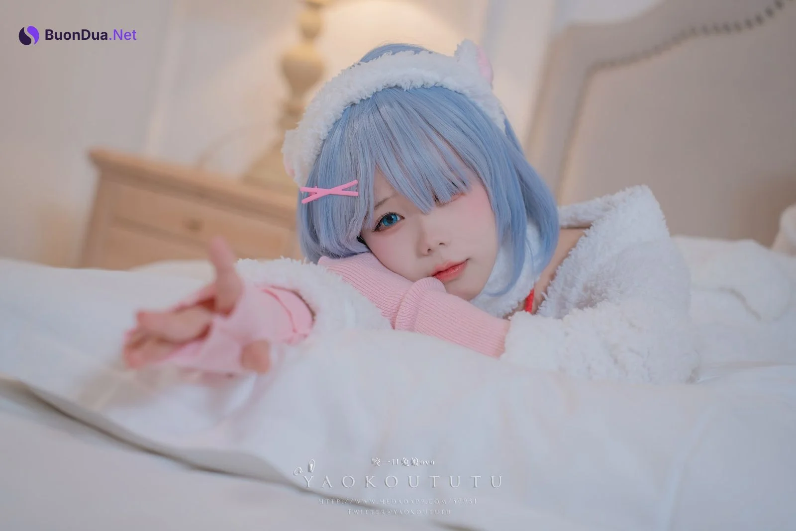 Coser@黏黏团子兔 – T3特典 蕾姆咩咩 - 照片 20
